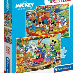 Disney Puslespil - Mickey And Friends - 2x60 Brikker - Clementoni