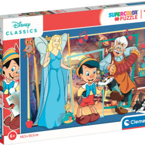 Disney Puslespil - Pinocchio - Super Color - Clementoni - 104 Brikker