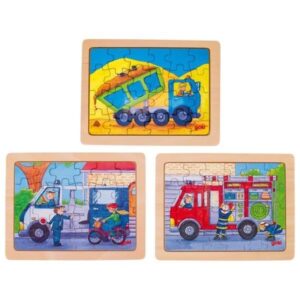 Goki Wooden Jigsaw Puzzle Hard at Work 24 pcs. Wood
