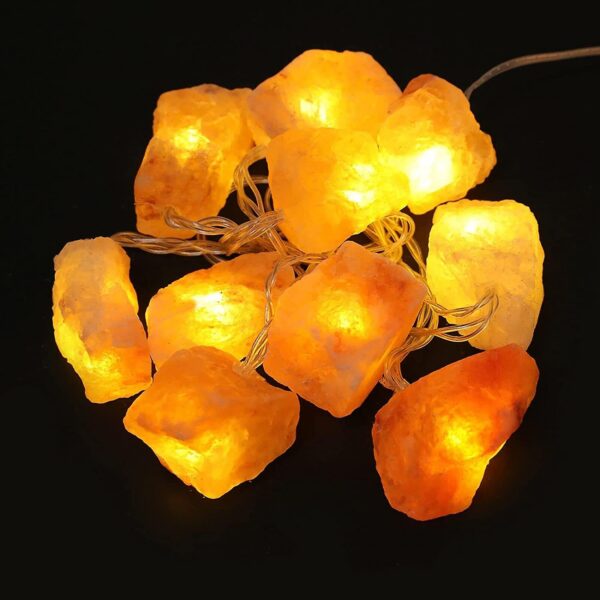 HIMALAYA SALT LED LYSKÆDE M . PINK RÅ KRYSTALLER - RENSENDE - salt lampe - Studio Buus - StudioBuus