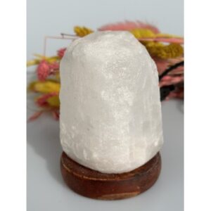 Himalaya salt lampe USB - hvid - Salt krystal lamper - GodKarmaShop