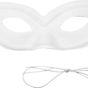 Mal Selv Masker - Cat Eye Halvmaske - Hvid - 12 Stk