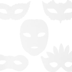 Mal Selv Masker - Teatermasker - Hvid - 16 Stk