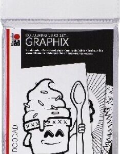 Marabu - Graphix - Mal Selv Postkort - Crazy Doodad - 12 Stk