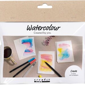 Mini DIY Kit Akvarel, Kort med Kuverter