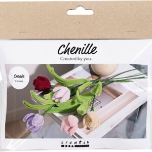 Mini DIY Kit Chenilleblomster, Tulipaner