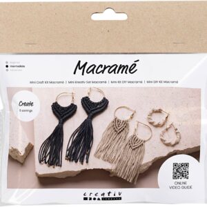 Mini DIY Kit Macramé, Øreringe