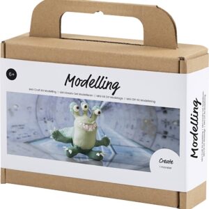 Mini Diy Kit - Silk Clay Og Foam Clay - Monster Lulu - Grøn
