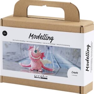 Mini Diy Kit - Silk Clay Og Foam Clay - Monster Sally - Lys Pink