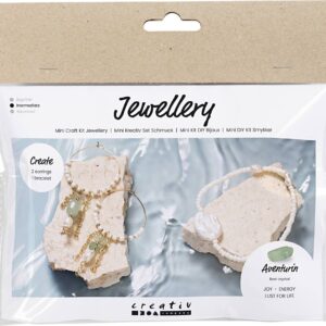Mini Diy Kit Smykker - Aventurinmix Armbånd Og øreringe