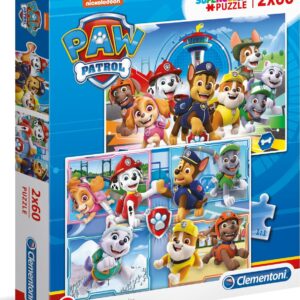 Paw Patrol Puslespil - Super Color - 2x60 Brikker - Clementoni