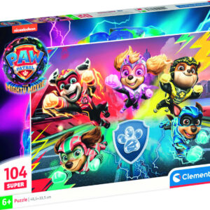 Paw Patrol Puslespil - The Mighty Movie - 104 Brikker - Clementoni