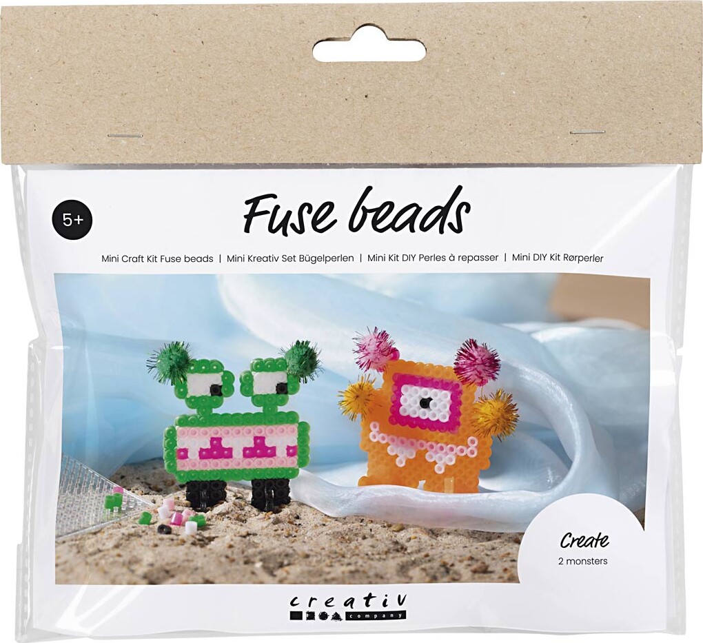Rør Perler Mini Diy Kit - Monster - Forskellige Farver