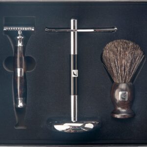 Barberians Shaving Kit: Safety Razor, Stand & Barberkost Sup