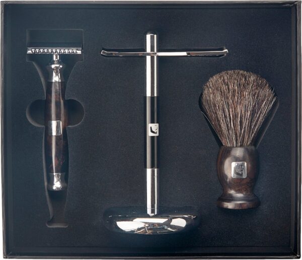 Barberians Shaving Kit: Safety Razor, Stand & Barberkost Sup