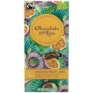 Chocolate And Love Fairtrade Mørk Chokolade Med Passionsfrugt Fyld Ø (85 g)