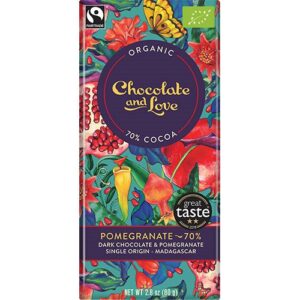 Chocolate and Love Chokolade Pomegranate 70% Økologisk - 80 g