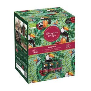 Chocolate and Love Panama Dispenser 120X5.5g chokolader. Økologisk - 660 g