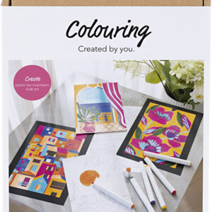 DIY Kit Farvelægning, Paint by Numbers, Markers
