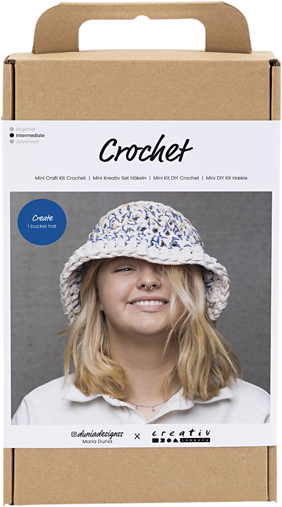 DIY Kit Hækle, Chunky Bøllehat