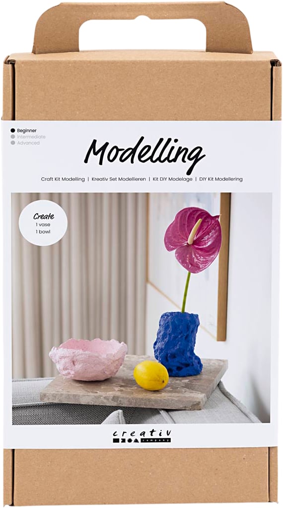 DIY Kit Modellering, Vase og Skål