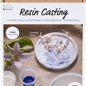DIY Kit Resin Støbning, Rund Bakke med Marmorering