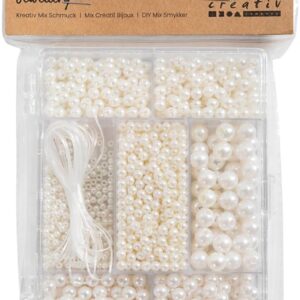 DIY Mix Smykker, Halskæde og Armbånd, Hvid Perlemor