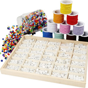 Diy Armbånd Sæt Inkl. Bogstav Perler Og Snor