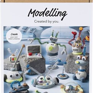 Diy Kit Modellering - Robot - Blå - Grå - Rød - Forsølvet