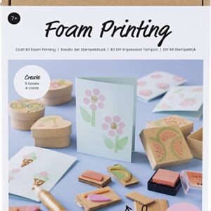 Diy Kit Stempeltryk - Dekorerede æsker Og Kort - Beige - Mellem Grøn - Mint - Klar Rød - 1pk.