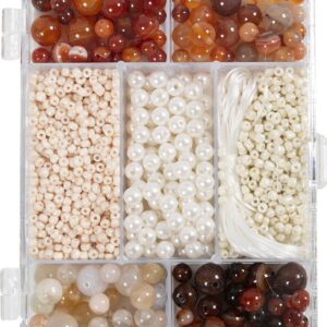 Diy Mix Smykker - Agater - Str. 2,6-10 Mm - Hulstr. 0,8-1,8 Mm - Assorterede Farver
