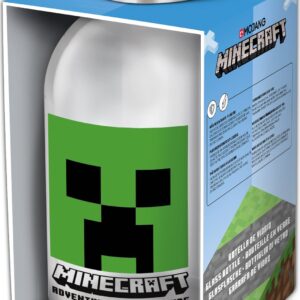 Minecraft - Drikkeflaske Til Børn - Glas 620 Ml