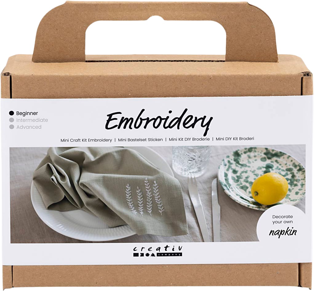 Mini DIY Kit Broderi, Serviet