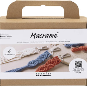 Mini DIY Kit Macramé, Nøglering