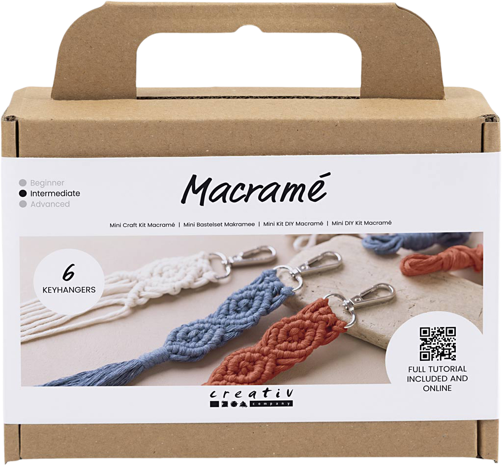 Mini DIY Kit Macramé, Nøglering
