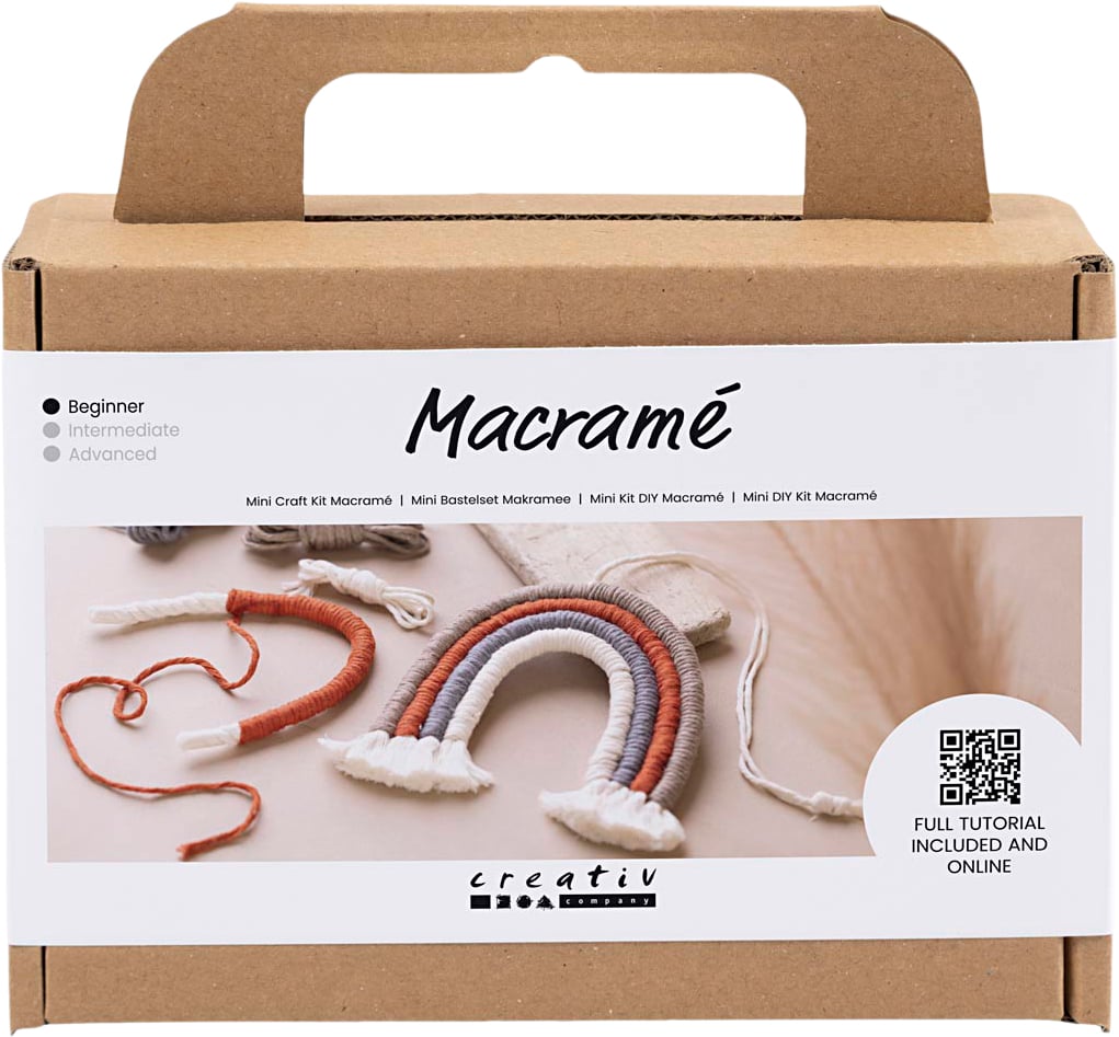 Mini DIY Kit Macramé, Regnbue