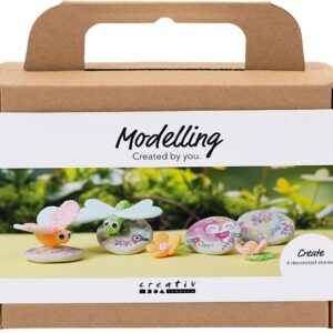 Mini DIY Kit Modellering, Sten med Insekt