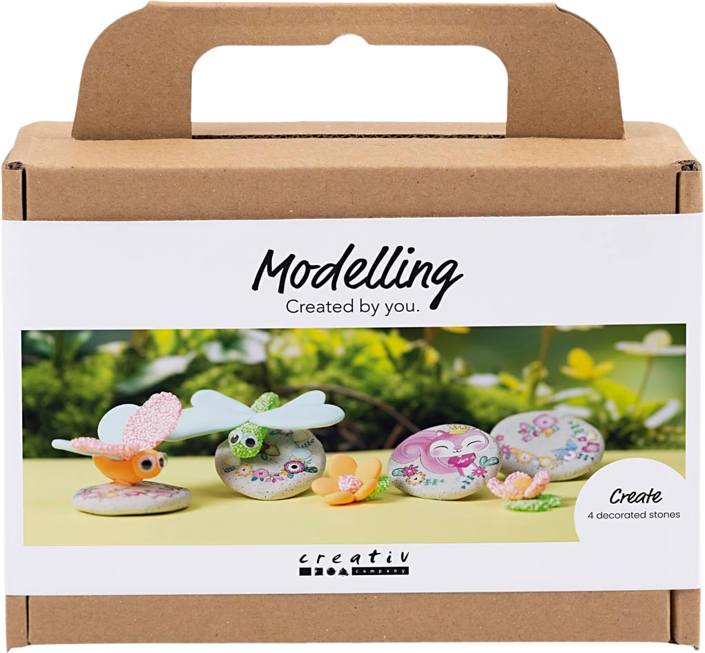 Mini DIY Kit Modellering, Sten med Insekt
