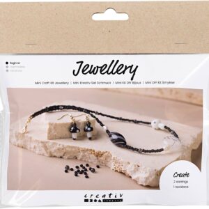 Mini DIY Kit Smykker, Chunky Halskæde, Sort Harmoni