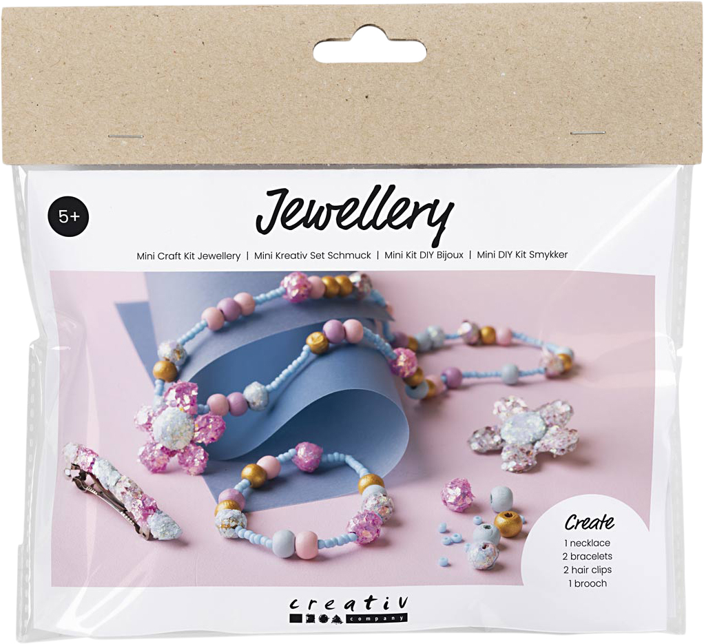 Mini DIY Kit Smykker, Halskæde, Armbånd, Spænder, Broche