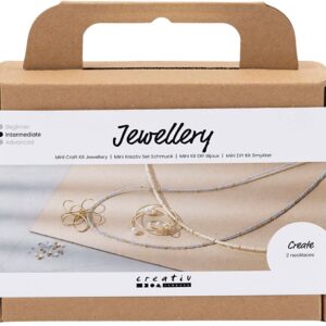 Mini DIY Kit Smykker, Halskæde med Wirevedhæng, Forgyldt