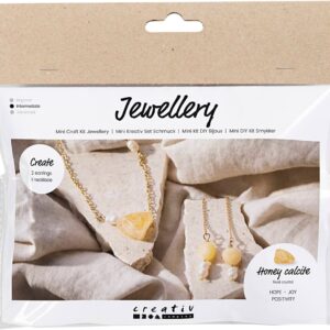 Mini DIY Kit Smykker, Halskæde og Øreringe med Honning Calci