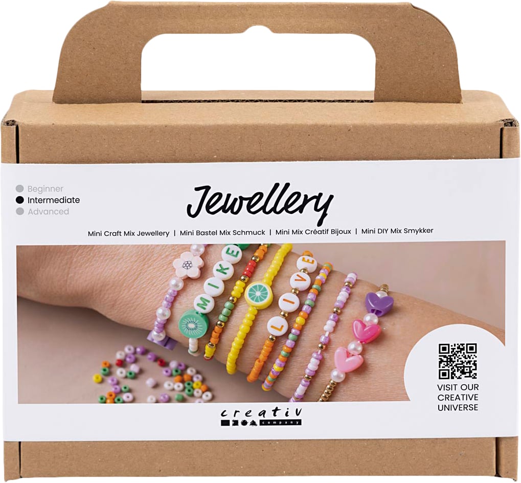 Mini DIY Mix Smykker, Farverige Armbånd