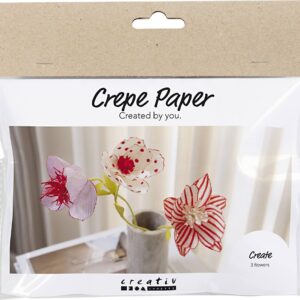 Mini Diy Kit Crepepapir - Blomster - Pastelfarver