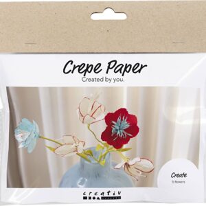 Mini Diy Kit Crepepapir - Crepeblomster - Pastelfarver