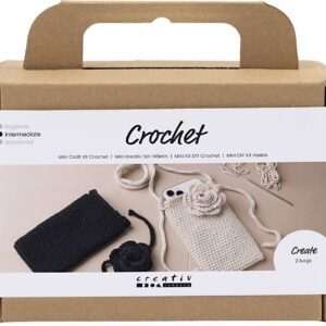 Mini Diy Kit Hækle - Taske Med Rose