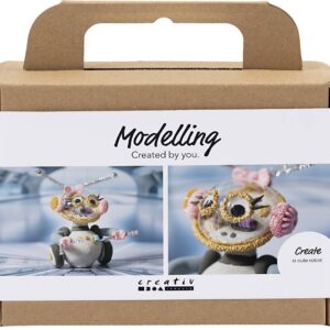 Mini Diy Kit Modellering - Robotpige - Grå - Pink