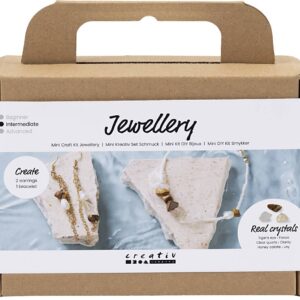 Mini Diy Kit Smykker - Krystalhalskæde Og -øreringe