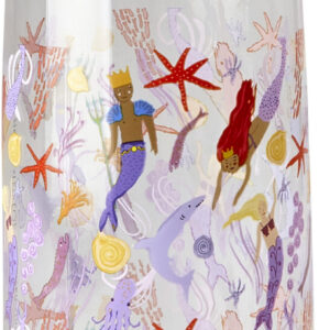 Rice - Plastic Kids Drinking Bottle With Mermaid Print - Lavender - 500 Ml