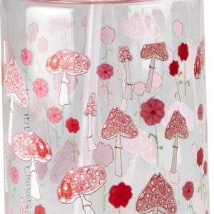 Rice - Plastic Kids Drinking Bottle With Pink Happy Forest Print - Pink - 500 Ml